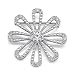 Jewelry : Dazzling Daisy: Sterling Silver Designer Inspired Vintage Style Daisy Brooch with CZ Diamond