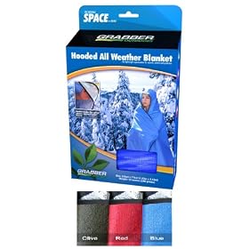 Grabber Outdoors Original Space Brand Sportsman's Hooded Blanket Poncho: Blue,  Box by Grabber