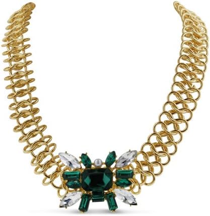 Passiana Emerald, Pearl and Crystal Fantasy Necklace