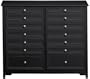 Oxford 12+2 Drawer Chest, 14-DRAWER, BLACK