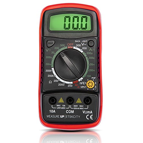 Etekcity Digital Multimeter Battery Tester with hFE