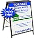 Displays2go A-Frame Sidewalk Sign for 22 x 28 Inches Poster Boards - Black/Steel (00810878021768)