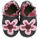 Robeez Infant/Toddler Flower Slip-On With Socks,Navy,0-6 Months (US Infant 0-3 M)