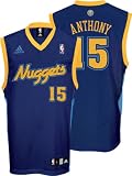 Carmelo Anthony Denver Nuggets Navy Replica Adidas NBA Jersey
