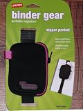 Staples Binder Gear Portable Organizer - Zippered Pocket for Cell Phones, iPods, MP3 players, Flash Drives, Etc... (Black & Pink)
