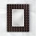 Howard Elliott Sinatra Wall Mirror in Brown Faux Leather with Bright Silver Studs 1942 Image