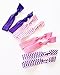 Ouchless, No Tug, No Crease Hair Ties 8 Pack, Size: Small Infant/toddler/junior, Color: Purple/pink Chevron Mix (Purple)