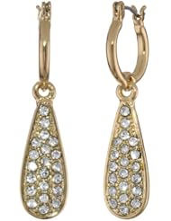 Nine West "Raindrops" Gold-Tone Teardrop Earrings