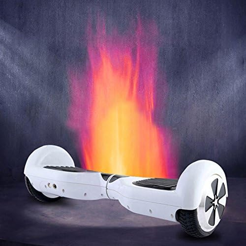 Aaronam 5 Color Two Wheels Mini Smart Self Balancing Scooter Sunflower Design With LED Light (White)