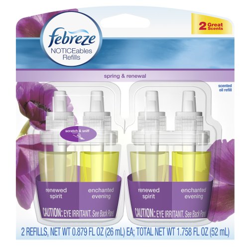 Image of Febreze Noticeables Spring & Renewal Air Freshener Refill (2 Count; .879 Fl Oz Each), 1.758 Ounce (Packaging May Vary)