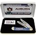 Frost Cutlery & Knives SETAUNC102 Auburn Tigers 2010 Football National Champions Commemorative Trapper Knife with Blue Smooth Bone Handles