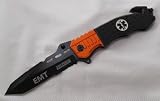 Reel Steel EMT Anodized Handle Folder Pocket Knife w/ Glass Breaker
