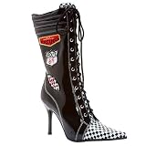 Racer Black and White Adult Costume Boots