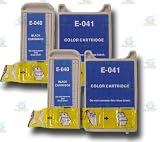 2 Sets of 2 Epson Stylus Compatible T040 & T041 Ink Cartridges (2 x Black and 2 x Colour) from 'The Ink Squid' - 2 x T040 - Black; 2 x T041 - Colour. The Latest Chips, Fully Compatible With the Epson Stylus CX3200 Model Printer and the Maximum ML Capacity of any Compatible Ink Cartridge.