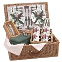 English Rose 4 Person Traditional Fitted Picnic Hamper Tea Lovers
