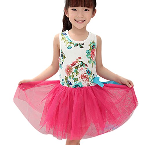 Weixinbuy Kids Girls Bowknot Flower Party Princess Tulle Tutu Skirts
