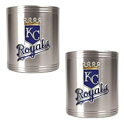 Kansas City Royals MLB 2pc Stainless Steel Can Holder Set- Primary Logo by Great American Products