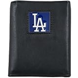 L.A. Dodgers Black Tri-Fold Leather Executive Wallet