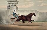 2.75 inch x 2 inch (7.5 x 5cm) Acrylic Fridge Magnet Horse Racing and Trotting Judge Fullerton Vintage Image