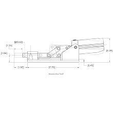 DE STA CO 830 Pneumatic Straight Line Action Power Clamp with Flange Mount