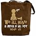 Canvas Tote Bag Brown  We All Have A American Pit Bull Terrier Inside Us !  Dog