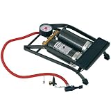 Produkt-Bild: Cartrend 50139 Fussluftpumpe 2 Stahlzylinder a' 12 cm, 7-bar-Manometer, mit T&uuml;V/GS
