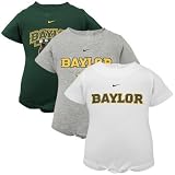 Nike Baylor Bears Infant Green, White & Ash 3-Pack Creeper Set