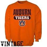 Auburn Tigers Youth Orange Vintage Crew Sweatshirt (X-Large)
