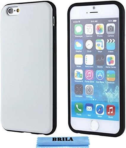 Brila Iphone 6 4.7 Inch Bumper Case, Tpu and Pu Leather Hybrid Case for Apple Iphone 6 4.7 (white)