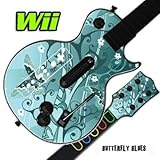 Skin Decal Cover for GUITAR HERO 3 III Nintendo Wii Les Paul - Butterfly Bl ....