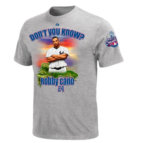 MLB Men's New York Yankees Robinson Cano Signature Series Tee (Steel Heather, Large)