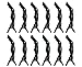 20-Pack Salon Croc Clips (Black) - Value-pack -Great for Styling, Cutting, Coloring, Perming Hair