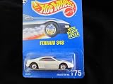 Hot Wheels Ferrari 348 #175 All Blue Card Pearl White with Silver Hot Ones