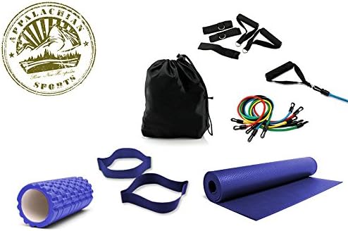 Starter Fitness Kit -Includes Yoga Mat, Foam Roller and Resistance Bands