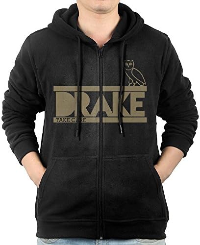 Man's Drake OVOXO Owl Logo Hooded Sweatshirt Zip-Front