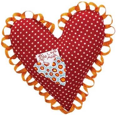 Adorable Heart ''Message'' Pillow Handmade in the USA