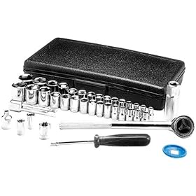 Wilmar W1173 40 Piece 1/4" and 3/8" SAE/Metric Socket Set