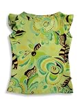 Kyds - Girls Cap Sleeve Tee, Green, Multi