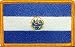 EL SALVADOR Flag Embroidery Iron-on Patch Military Emblem Gold Border #007