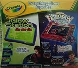 Crayola Everything Glows Super Set Includes Glow Station on the Go and Color Explosion Glow Board