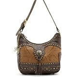 American West Leather Handbag Purse Mojave Dune Hobo Bag