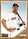 IN NEW UNIFORM ! 2011 Topps Heritage Baseball Card # 300 Carl Crawford - Boston Red Sox - MLB Trading Card in Screwdown Case