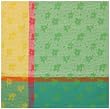 Durable Woven Jacquard 100% Cotton Retro Floral Lime Green Tablecloth 60x60 Inches