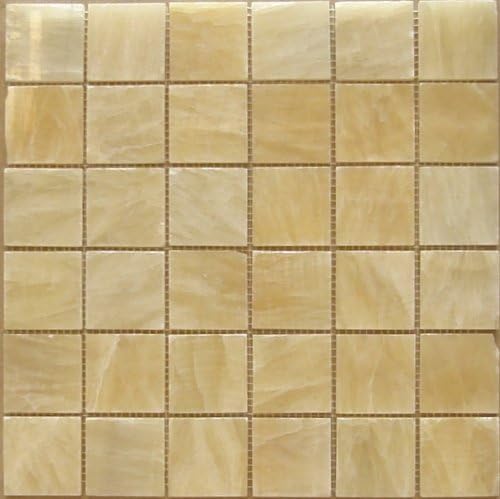 2x2 Honey Onyx Mosaic Tiles by Marbleville