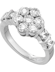 2.06CTW DIAMOND FLOWER RING