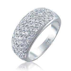 Bling Jewelry .925 Sterling Silver CZ Pave Ring size 6