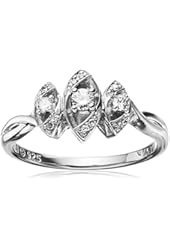 Sterling Silver Diamond 3-Stone Ring (1/5cttw, I-J Color, I2-I3 Clarity), Size 7