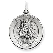 Sterling Silver Antiqued Saint Roch Medal