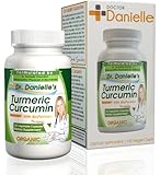 Organic Curcumin (Turmeric) with Bioperine® for more bioavailable, 120 Vegetarian Capsules, 500mg, No binders, No Fillers, No additives, from Dr. Danielle