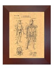 Home: GI Joe Toy Doll Patent Art Print in a Cherry Stained Red Bamboo Wood Frame (8.5" x 11") - Frame a Patent